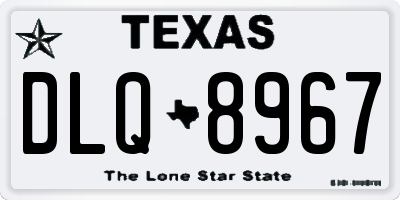 TX license plate DLQ8967