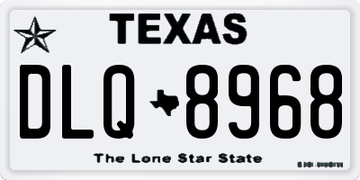 TX license plate DLQ8968