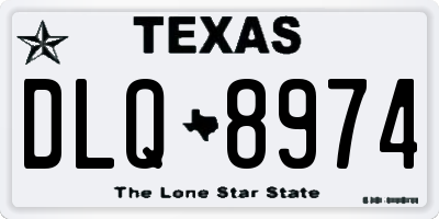 TX license plate DLQ8974