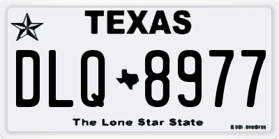 TX license plate DLQ8977