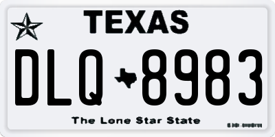TX license plate DLQ8983