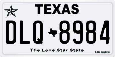 TX license plate DLQ8984