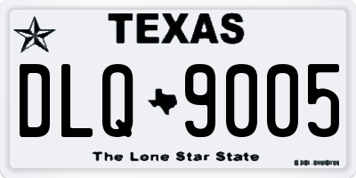 TX license plate DLQ9005
