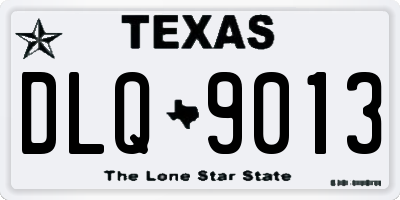 TX license plate DLQ9013