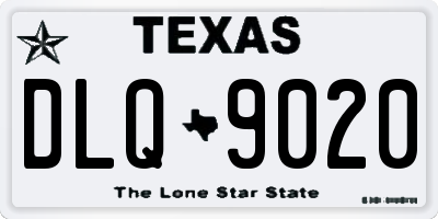 TX license plate DLQ9020