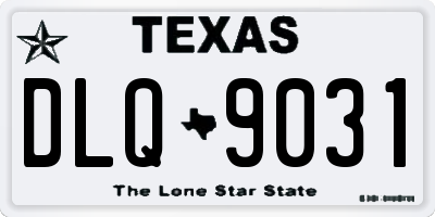 TX license plate DLQ9031