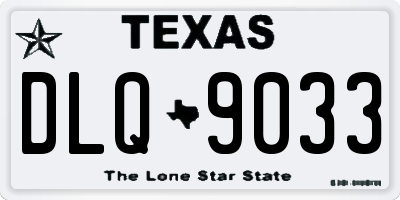TX license plate DLQ9033