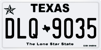 TX license plate DLQ9035