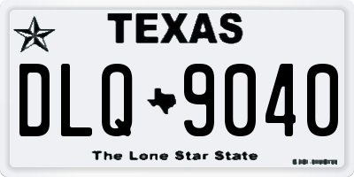 TX license plate DLQ9040