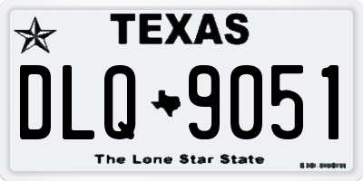 TX license plate DLQ9051
