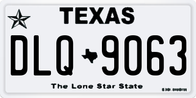 TX license plate DLQ9063