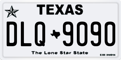 TX license plate DLQ9090