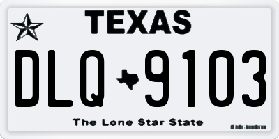 TX license plate DLQ9103