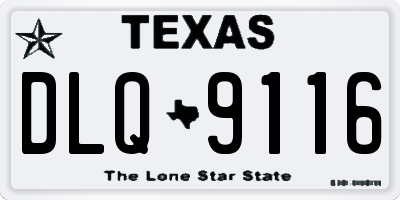TX license plate DLQ9116
