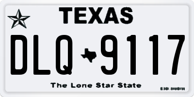 TX license plate DLQ9117