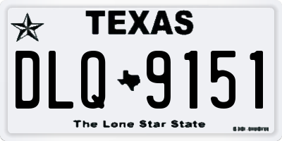 TX license plate DLQ9151