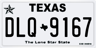 TX license plate DLQ9167