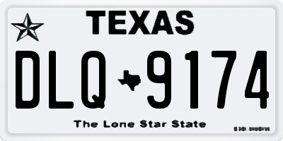 TX license plate DLQ9174