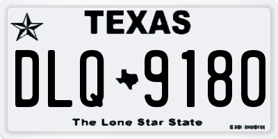 TX license plate DLQ9180
