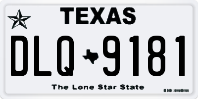 TX license plate DLQ9181