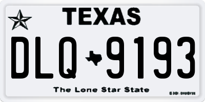 TX license plate DLQ9193