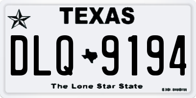 TX license plate DLQ9194