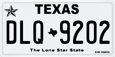 TX license plate DLQ9202