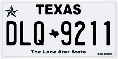 TX license plate DLQ9211