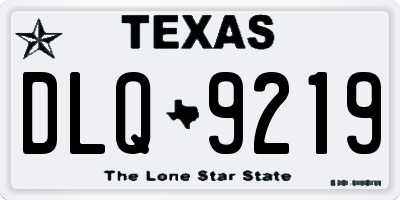 TX license plate DLQ9219