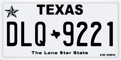 TX license plate DLQ9221