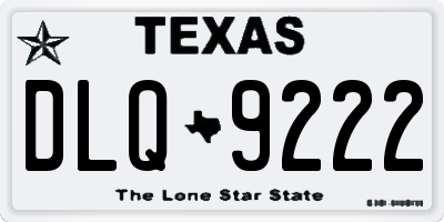 TX license plate DLQ9222