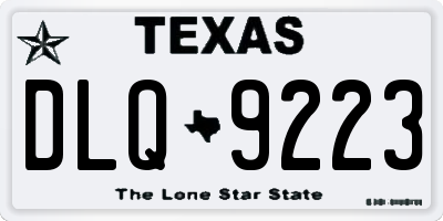 TX license plate DLQ9223