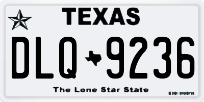 TX license plate DLQ9236