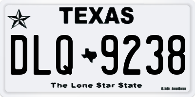 TX license plate DLQ9238