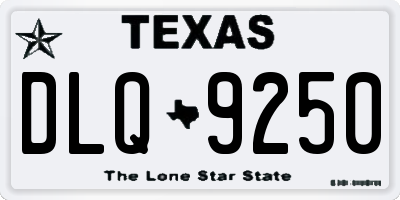 TX license plate DLQ9250