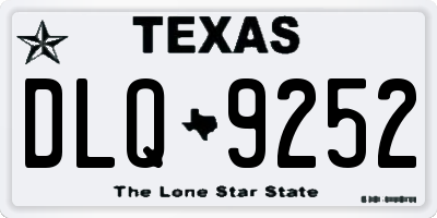 TX license plate DLQ9252
