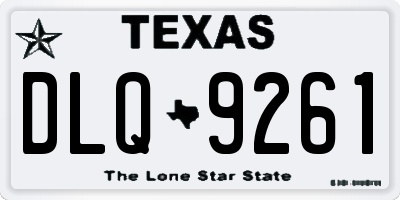 TX license plate DLQ9261