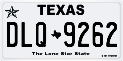 TX license plate DLQ9262