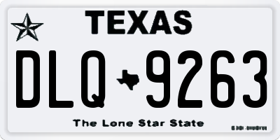 TX license plate DLQ9263