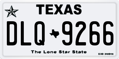 TX license plate DLQ9266