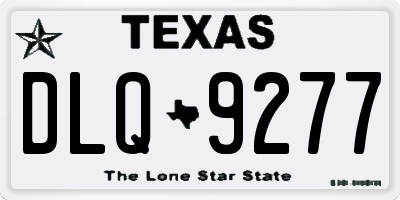 TX license plate DLQ9277