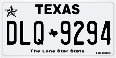 TX license plate DLQ9294
