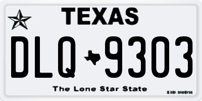 TX license plate DLQ9303