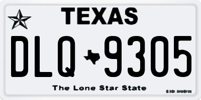 TX license plate DLQ9305