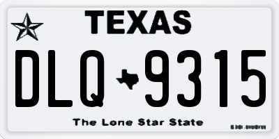 TX license plate DLQ9315