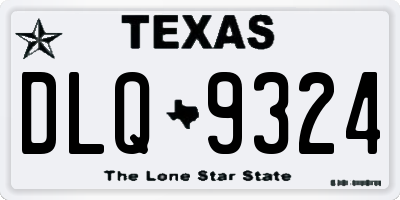 TX license plate DLQ9324