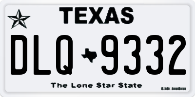 TX license plate DLQ9332