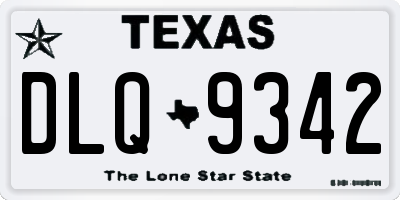 TX license plate DLQ9342