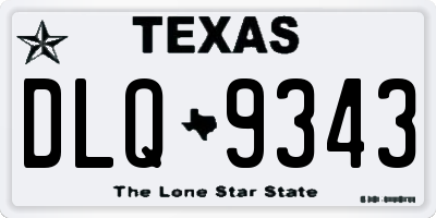 TX license plate DLQ9343