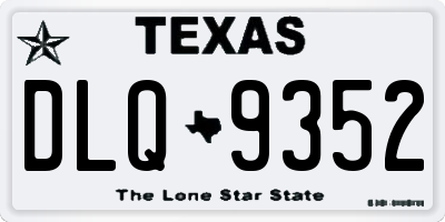 TX license plate DLQ9352